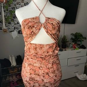 Mini scrunched dress